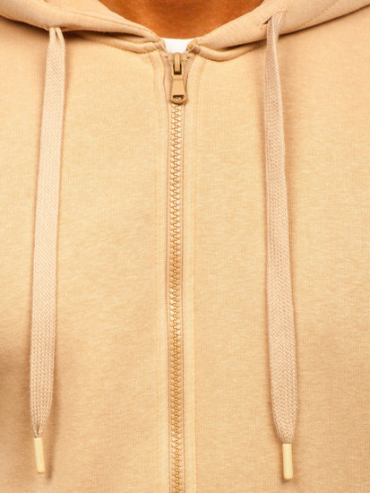 Men's Thick Zip Hoodie Beige Bolf 2008