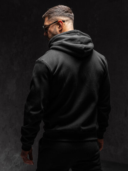 Men's Thick Zip Hoodie Black Bolf 2008