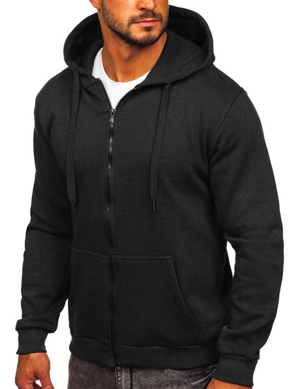 Men's Thick Zip Hoodie Black Bolf 2008