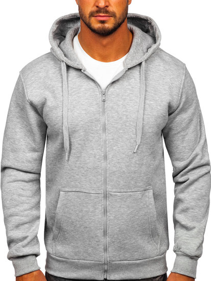 Men's Thick Zip Hoodie Dark Grey Bolf 2008