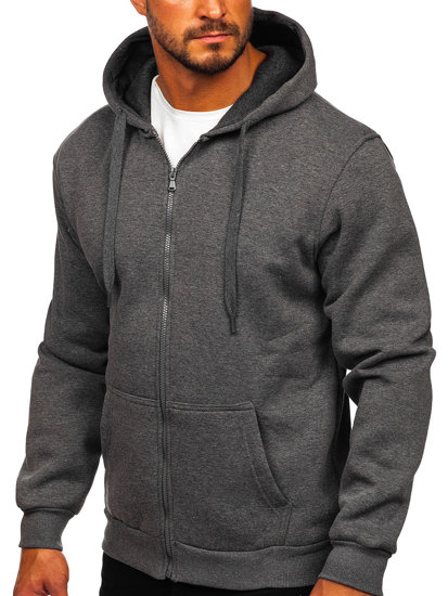 Men's Thick Zip Hoodie Graphite Bolf 2008