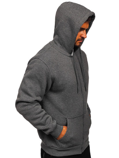 Men's Thick Zip Hoodie Graphite Bolf 2008