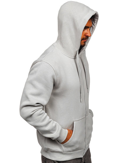 Men's Thick Zip Hoodie Grey Bolf 2008