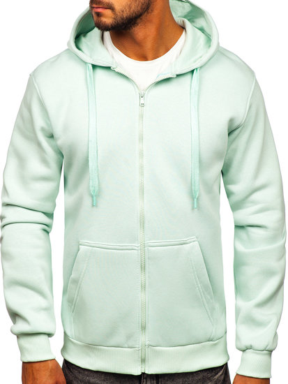 Men's Thick Zip Hoodie Light Mint Bolf 2008