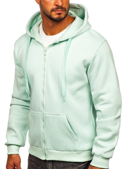 Men's Thick Zip Hoodie Light Mint Bolf 2008