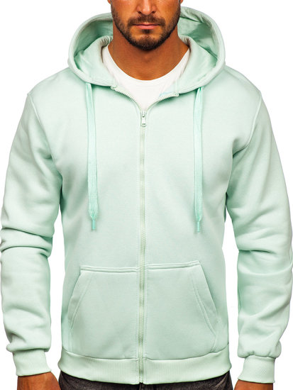 Men's Thick Zip Hoodie Light Mint Bolf 2008