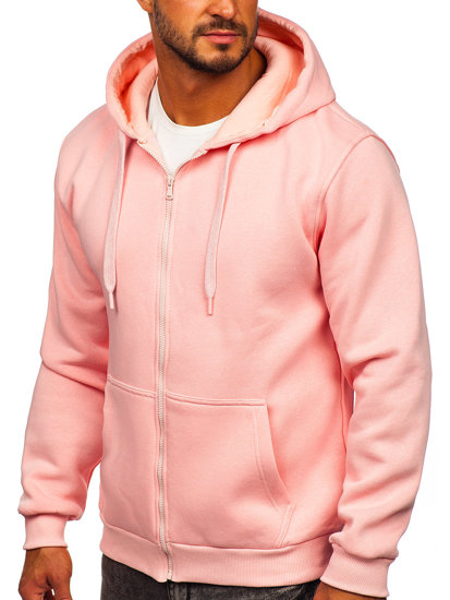 Men's Thick Zip Hoodie Light Pink Bolf 2008