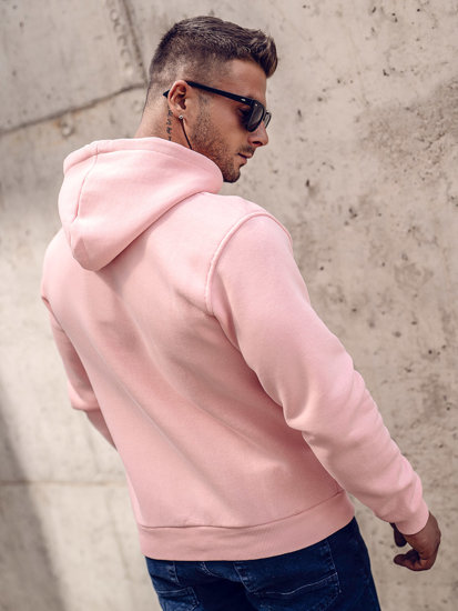 Men's Thick Zip Hoodie Light Pink Bolf 2008A