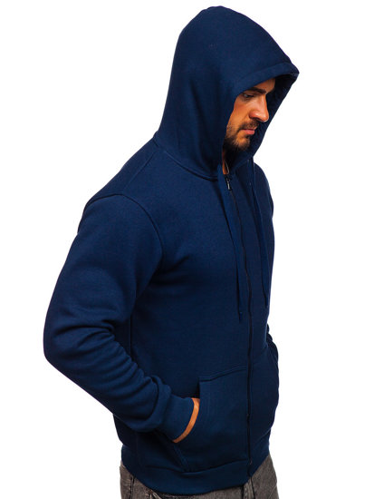 Men's Thick Zip Hoodie Navy Blue Bolf 2008