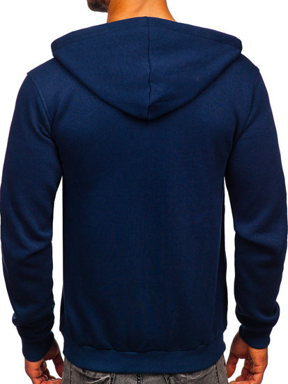 Men's Thick Zip Hoodie Navy Blue Bolf 2008