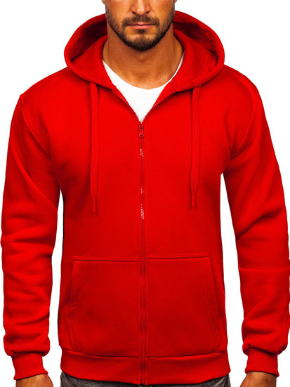 Men's Thick Zip Hoodie Red Bolf 2008