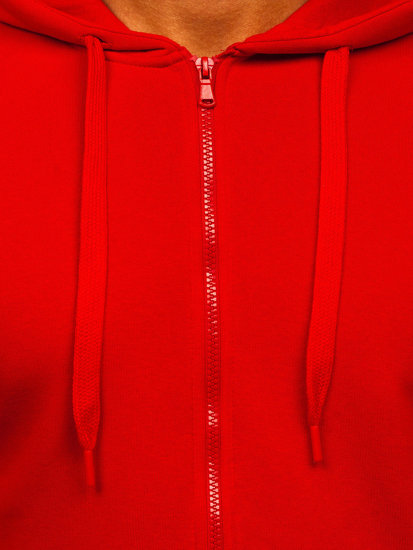 Men's Thick Zip Hoodie Red Bolf 2008