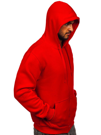 Men's Thick Zip Hoodie Red Bolf 2008