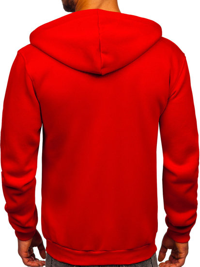 Men's Thick Zip Hoodie Red Bolf 2008