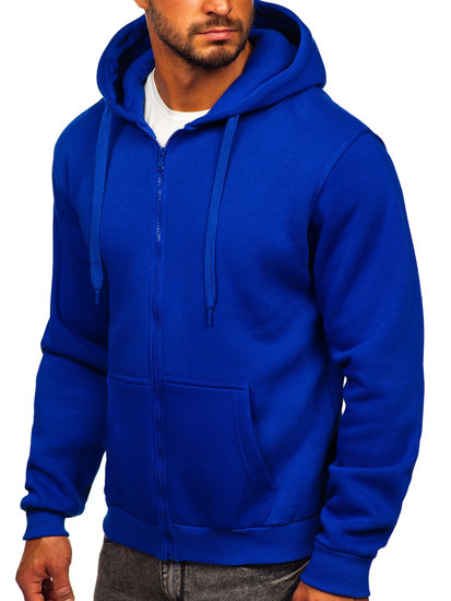 Men's Thick Zip Hoodie Royal Blue Bolf 2008