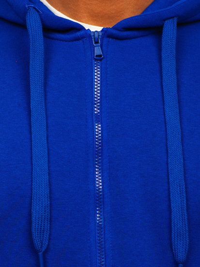 Men's Thick Zip Hoodie Royal Blue Bolf 2008