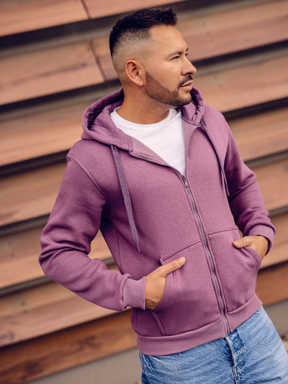 Men's Thick Zip Hoodie Violet Bolf 2008A