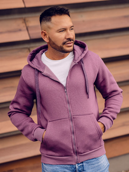 Men's Thick Zip Hoodie Violet Bolf 2008A