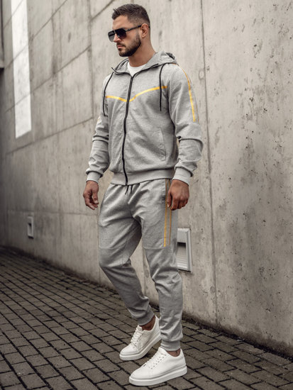 Men's Tracksuit with Hood Grey Bolf 27C8117