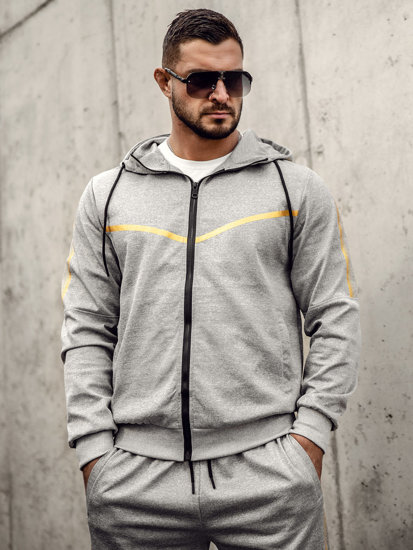 Men's Tracksuit with Hood Grey Bolf 27C8117