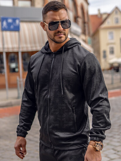 Men's Tracksuit with hood Black Bolf 3A162A