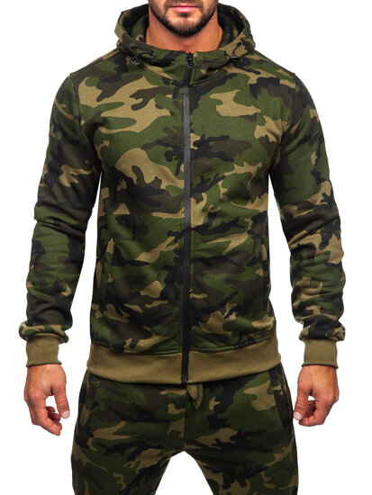 Men's Tracksuit with hood Khaki Bolf 8B159