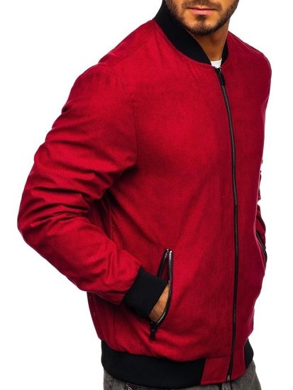 Men's Transitional Bomber Jacket Red Bolf 6118