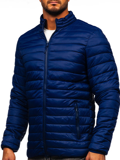 Men's Transitional Quilted Jacket Navy Blue Bolf LY33