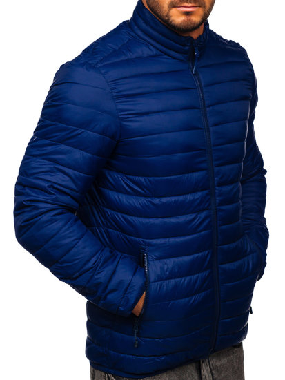 Men's Transitional Quilted Jacket Navy Blue Bolf LY33