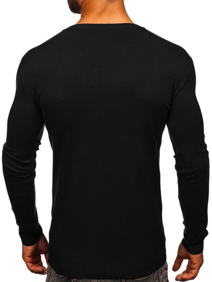 Men's V-neck Sweater Black Bolf MMB601