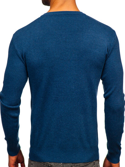 Men’s V-neck Sweater Blue Bolf H2405