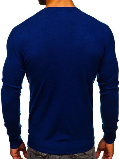 Men's V-neck Sweater Blue Bolf YY03