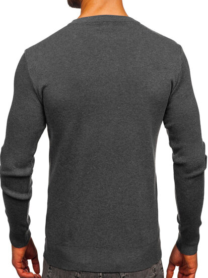 Men’s V-neck Sweater Graphite Bolf H2405