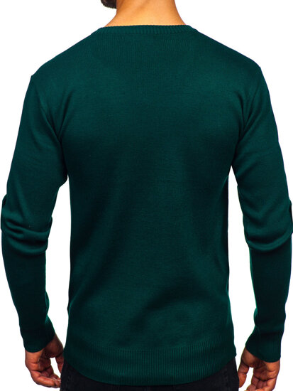 Men’s V-neck Sweater Green Bolf S8725