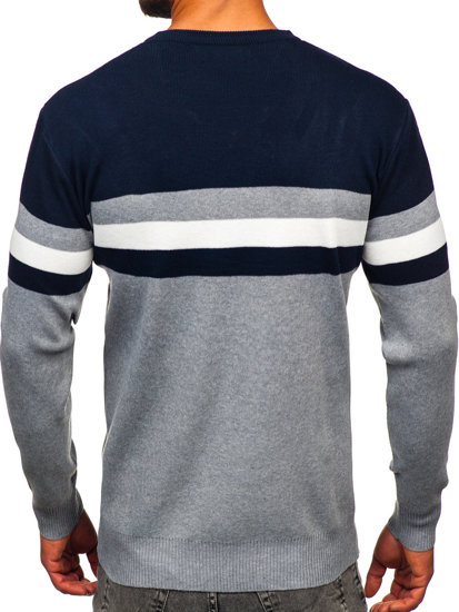 Men's V-neck Sweater Grey Bolf S8535