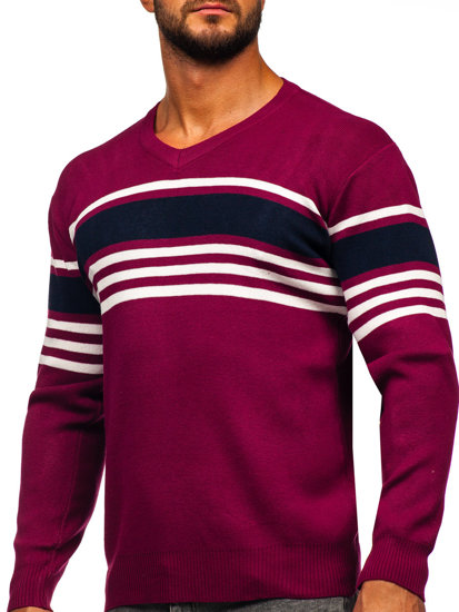 Men's V-neck Sweater Violet Bolf S8536