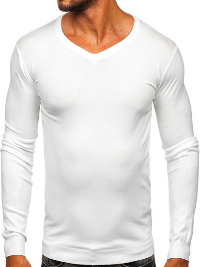 Men's V-neck Sweater White Bolf MMB601