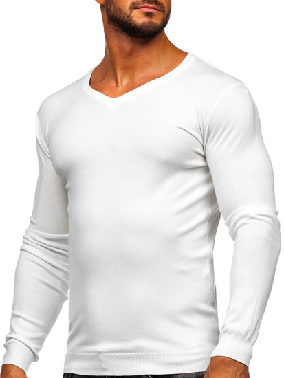 Men's V-neck Sweater White Bolf MMB601