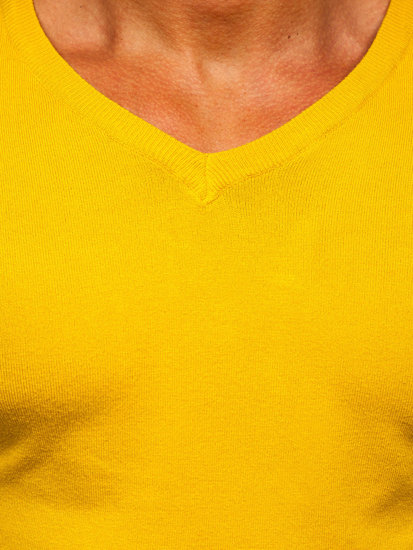 Men's V-neck Sweater Yellow Bolf MMB601