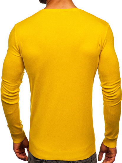 Men's V-neck Sweater Yellow Bolf MMB601