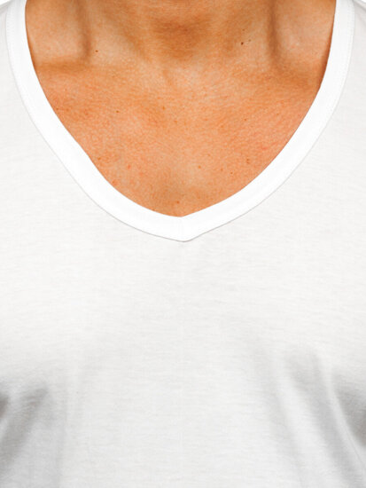 Men’s V-neck T-shirt White Bolf 9002