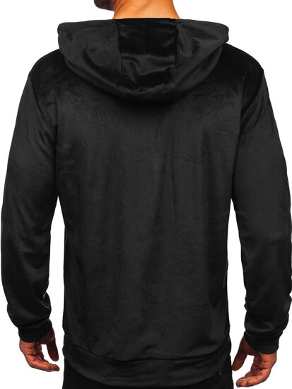 Men's Velour Hoodie Black Bolf 8B1168