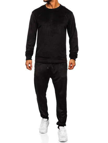 Men's Velour Tracksuit Black Bolf D005