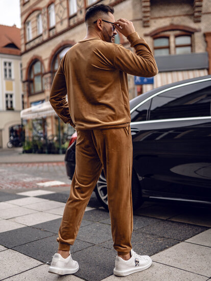 Men's Velour Tracksuit Camel Bolf 0001