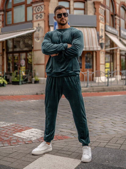 Men's Velour Tracksuit Green Bolf 0001