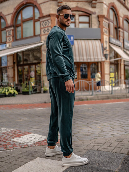 Men's Velour Tracksuit Green Bolf 0001