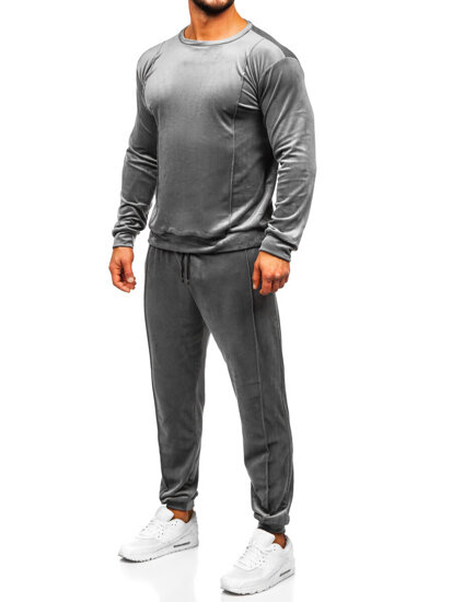 Men's Velour Tracksuit Grey Bolf 0001A