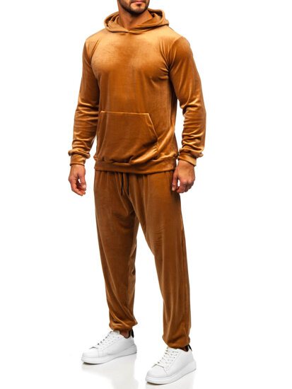 Men's Velour Tracksuit with hood Camel Bolf 0002A