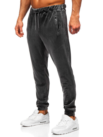 Men's Velour Tracksuit with hood Graphite Bolf 8C1171