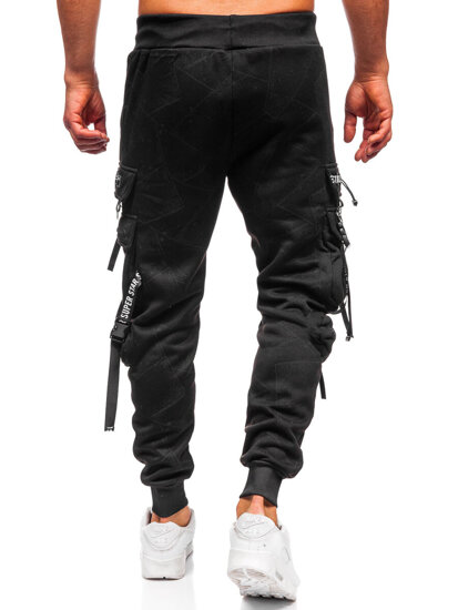 Men’s Warm Cargo Joggers Black Bolf HSS340